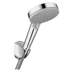 Hansgrohe Vernis Blend Set de douche avec support mural, Douchette 100 Vario 2 jets EcoSmart, Flexible 160cm, Chrome (26278000)