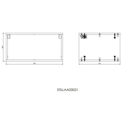 Naturel Etagère Naturel Stilla 30x60x44 cm blanc (STILLAA03021)