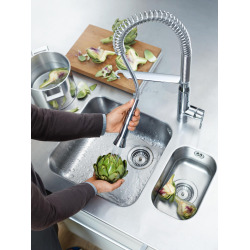 Grohe K7 Mitigeur de cuisine avec douchette professionnelle à zone de rotation de 360° (grand modèle) (32950000)