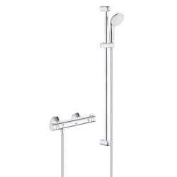 Grohe Grohtherm 800 Mitigeur thermostatique douche 1/2″ avec ensemble de douche, chromé (34566001)