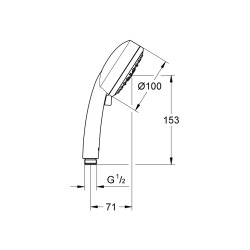 Grohe Tempesta Cosmopolitan 100 Douchette 4 jets (27575002)