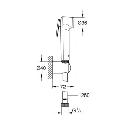 Grohe Tempesta-F Trigger Spray 30 Support de douche mural 1 jet, Chromé (27513001)