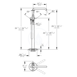 Grohe Essence Mitigeur monocommande Bain/Douche 1/2", montage au sol (23491AL1)