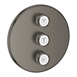 Grohe Grohtherm SmartControl Panneau de contrôle 3 sorties, Hard Graphite brossé (29122AL0)