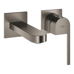 Grohe Plus - Mitigeur monocommande 2 trous pour lavabo, taille M, Hard Graphite brossé (29303AL3)