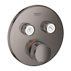 Grohe Grohtherm Smartcontrol, Thermostatique pour installation encastrée 2 sorties, Hard Graphite (29119A00)