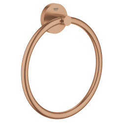 Grohe Essentials Anneau porte-serviette en métal avec fixations cachées, Warm Sunset brossé (40365DL1)