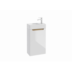 Naturel Meuble de salle de bain avec lavabo Naturel Stilla 39x60x22 cm blanc (STILLAD04008U)