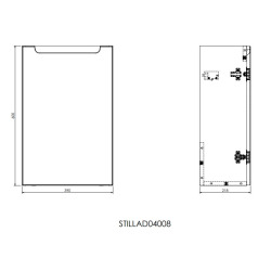 Naturel Meuble de salle de bain avec lavabo Naturel Stilla 39x60x22 cm blanc (STILLAD04008U)