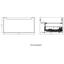 Naturel Meuble de salle de bain sous lavabo Naturel Stilla 60x30x45 cm blanc (STILLAD06007DBK)