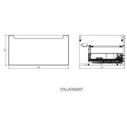 Naturel Meuble de salle de bain sous lavabo Naturel Stilla 60x30x45 cm blanc (STILLAD06007DC)