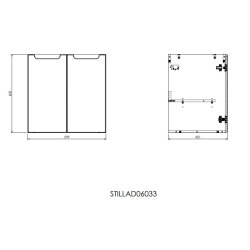 Naturel Meuble de salle de bain sous lavabo Naturel Stilla 60x60x45 cm blanc (STILLAD06033DBK)