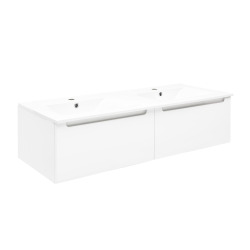 Naturel Ensemble salle de bain 2 x tiroir 60 cm + double vasque 120 cm (STILLAD2K06007U1)