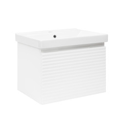 Naturel Meuble de salle de bain avec lavabo Naturel Savona 58x43x44,8 cm blanc brillant (SAVONA60BIU1)