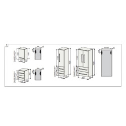 Naturel Meuble de salle de bain haut Naturel Cube Way 35x163x33 cm chêne Chamonix (CUBE2V35DC)