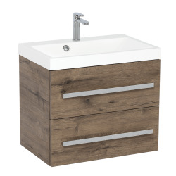 Naturel Meuble de salle de bain avec lavabo Naturel Cube Way 60x40 cm chêne Wellington (CUBE260ZDW)