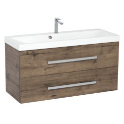 Naturel Meuble de salle de bain avec vasque Naturel Cube Way 100x40 cm chêne Wellington (CUBE2100ZDW)