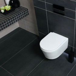 Villeroy & Boch Pack WC Bâti-support + WC Swiss Aqua Technologies sans bride et fixations invisibles + Plaque blanche (ViConnectSATrimless-2-DE)