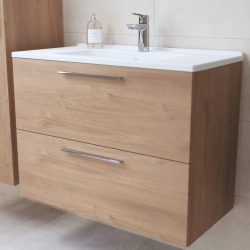 Meuble salle de bain avec lavabo miroir et éclairage Led Vitra Mia 79x61x39,5 cm, cordoba (MIASET80C)