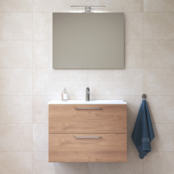 Meuble salle de bain avec lavabo miroir et éclairage Led Vitra Mia 79x61x39,5 cm, cordoba (MIASET80C)