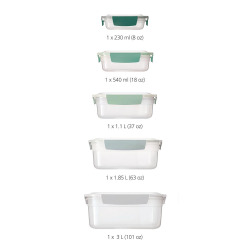 Joseph Joseph Ensemble d&apos;accessoires cuisine pour un frigidaire malin, propre et bien organisé