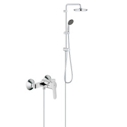 VITALIO START SYSTEM 250 colonne de douche avec inverseur manuel, noir mat (266802430)