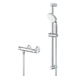 Precision Flow Mitigeur Thermostatique Douche 1/2" avec Ensemble de Douche, Chrome (34800000)