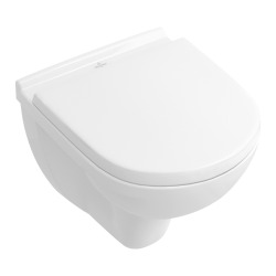 Cuvette à fond creux sans bride O.novo Villeroy & Boch, 360 mm x 560 mm + Abattant softclose, blanc (5660R001)