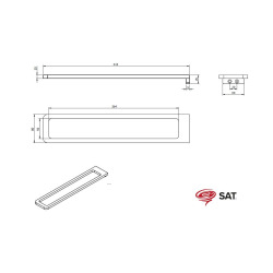 Porte-serviettes SAT Evolution S chromé (SATDEVOS07)