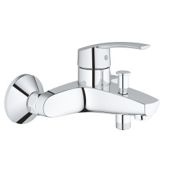 Vitalio Start 100 Ensemble de douche 1 jet avec barre + mitigeur bain/douche avec inverseur, chrome (32278001-Vitalio)