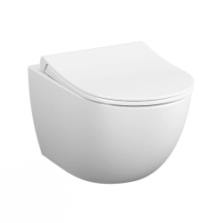 WC suspendu Vitra Sento SmoothFlush avec abattant, vidage arrière (7848-003-6147)