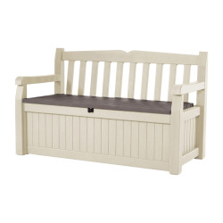 Eden garden bench 265L banc de rangement 140 x 60 x 84 cm, Beige/marron (230398)