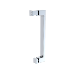 Set Porte de douche 90x196 cm transparente + Profilé pour paroi de douche+ Poignée pour porte de douche (SATFUD90NIKA)