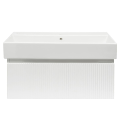 Swiss Aqua Technologies Meuble de salle de bain avec lavabo SAT Evolution 98x30x44,8 cm blanc mat (SATEVO100WMU2)