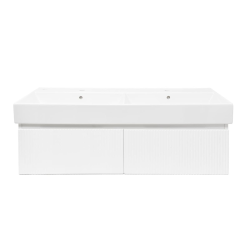 Swiss Aqua Technologies Meuble de salle de bain avec lavabo SAT Evolution 118x30x44,8 cm blanc mat (SATEVO120WMU2)