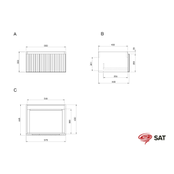 Swiss Aqua Technologies Meuble de salle de bain avec comptoir en granit SAT Evolution 58x30x44,8 cm blanc mat (SATEVO60WMZ)