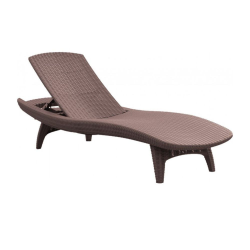 Allibert by Keter Pacific chaise Longue, 4 positions, 197 x 75 x 41 cm, Cappuccino (230673)