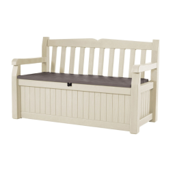 Keter Eden garden bench 265L banc de rangement 140 x 60 x 84 cm, Beige/marron (230398)