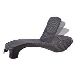 Allibert by Keter Atlantic chaise Longue, 5 positions, 199 x 79 x 34 cm, Gris graphite (217341)