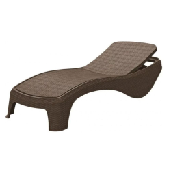 Allibert by Keter Atlantic chaise Longue, 5 positions, 199 x 79 x 34 cm, Cappuccino (217340)