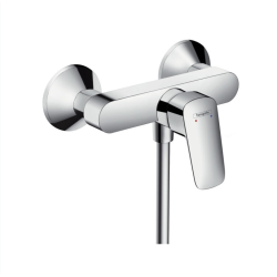 Hansgrohe Set de douche Mitigeur Logis + Douchette 2 jets + Barre 65 cm + Flexible, Chrome (71600000-CROMETTA)