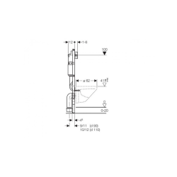 Geberit Pack WC Bati Geberit  duofix UP100 + Cuvette Ideal Standard Tesi Aquablade + Plaque de commande Delta51 Chrome mat