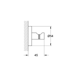 Grohe Lot de 3 patères murales fixation invisible (40364001)