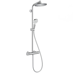 Hansgrohe Showerpipe Crometta S 240 Colonne de douche 1jet avec mitigeur thermostatique EcoSmart (HG-27268000)