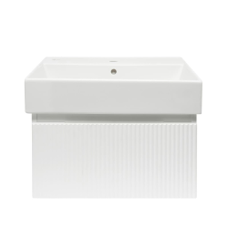 Swiss Aqua Technologies Meuble de salle de bain avec lavabo SAT Evolution 58x30x44,8 cm blanc mat (SATEVO60WMU2)