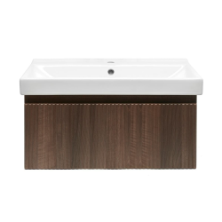 Swiss Aqua Technologies Meuble de salle de bain avec lavabo SAT Evolution 78x30x44,8 cm noyer mat (SATEVO80NAU1)