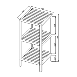 Etagère de salle de bain 30x10x5,5 cm, brossé (SATDPOL3012BZ)