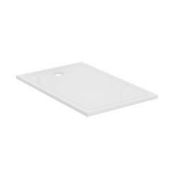 Okyris+ 80x80cm receveur de douche ultra plat 4 cm en grès, traitement antidérapant, Blanc mat (P0202YK)