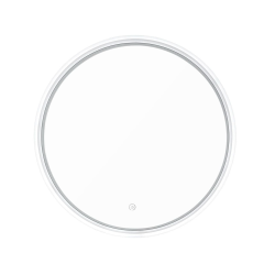 Fusion by Siko Miroir mural rond avec éclairage LED et capteur, 60x60 cm, transparent (SATZFULED60)