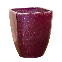 Provencelia Vauban 34x43cm, pot grande taille d&apos;extérieur fait main en terre cuite émaillée, résistant au gel, violet clair